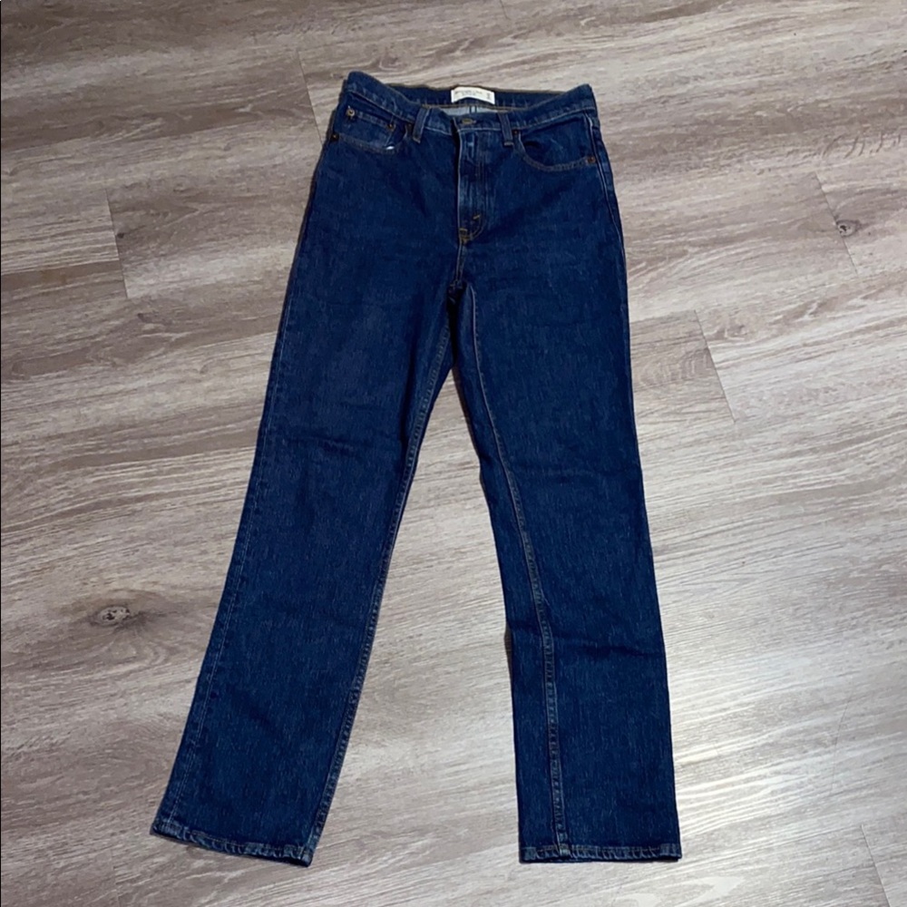 Abercrombie & Fitch Blue Jeans Straight Leg 90’s Ultra High Rise